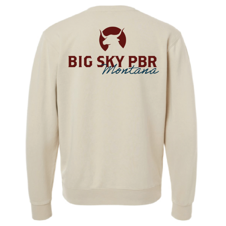 Big Sky PBR 2023 Cream Crewneck Pullover