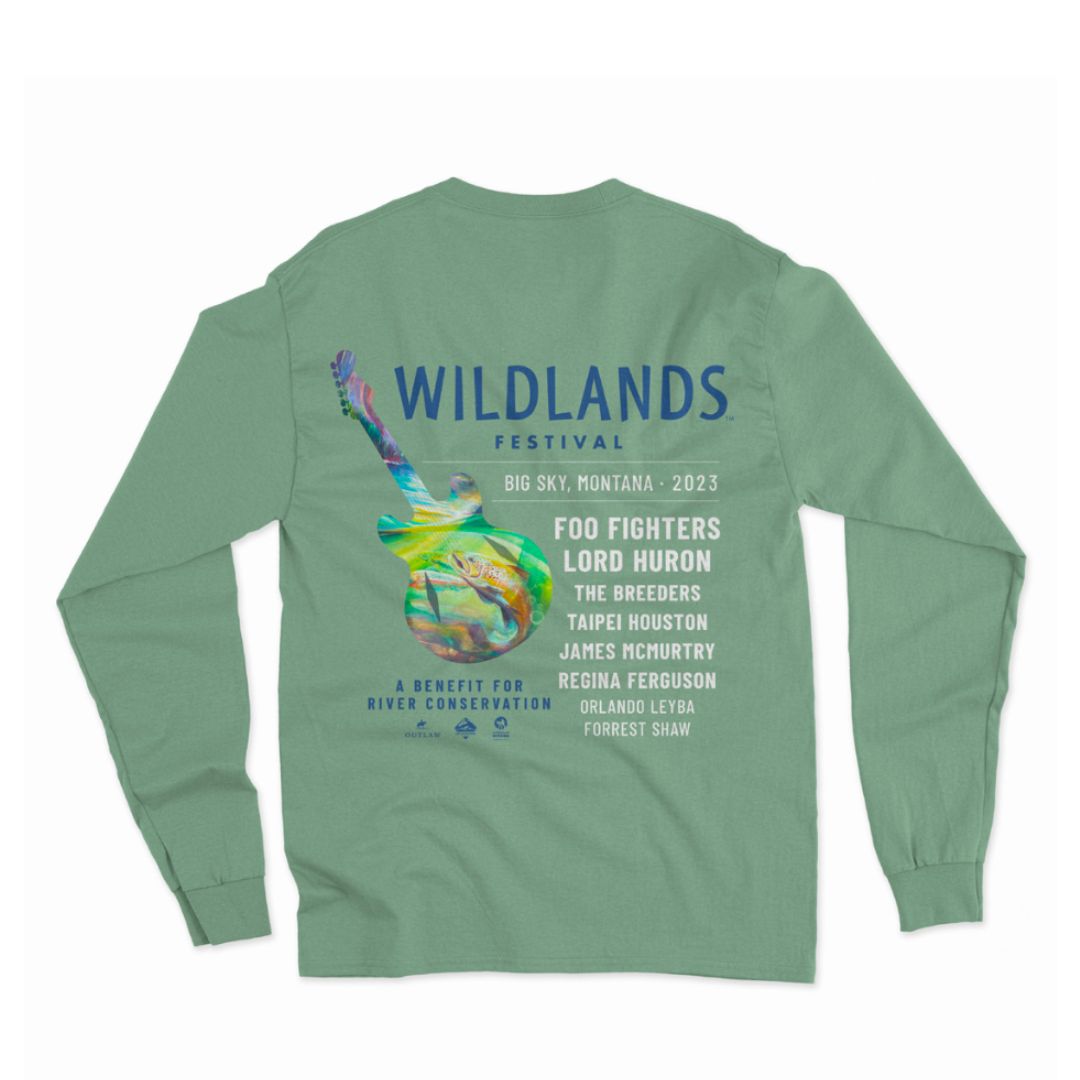 Wildlands Festival 2023 Light Green Lineup Long Sleeve