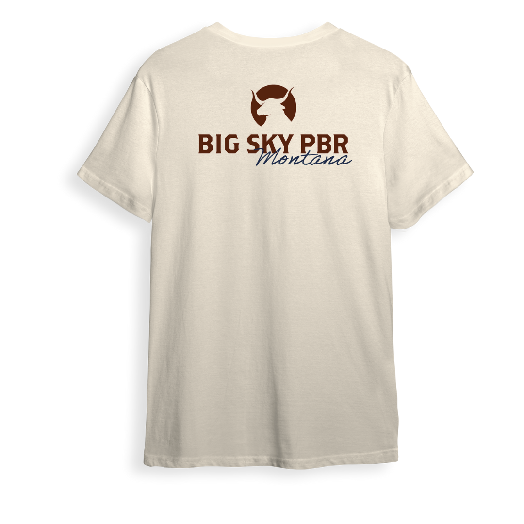 Big Sky PBR 2023 Cream Cowboy T-Shirt