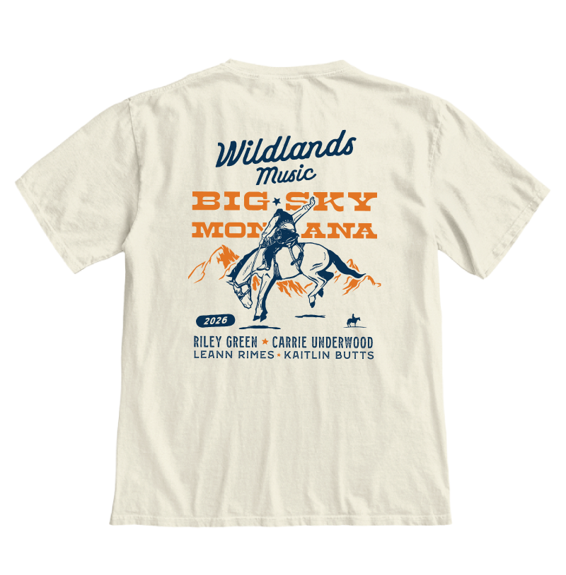 Wildlands 2026 Cowboy Artist Lineup T-Shirt - AVAILABLE AT VENUE ONLY
