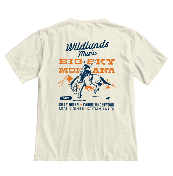 Wildlands 2026 Cowboy Artist Lineup T-Shirt - AVAILABLE AT VENUE ONLY