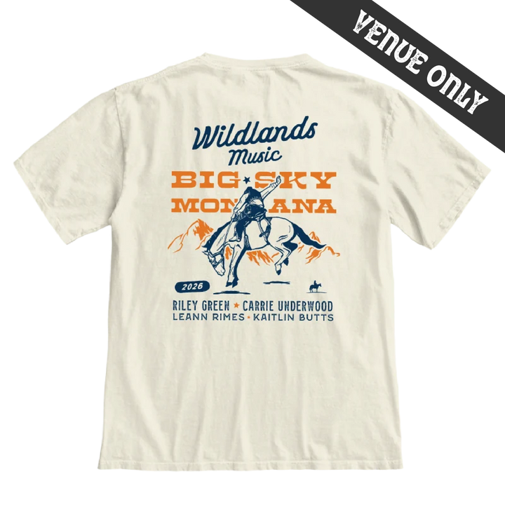 Wildlands 2026 Cowboy Artist Lineup T-Shirt - AVAILABLE AT VENUE ONLY